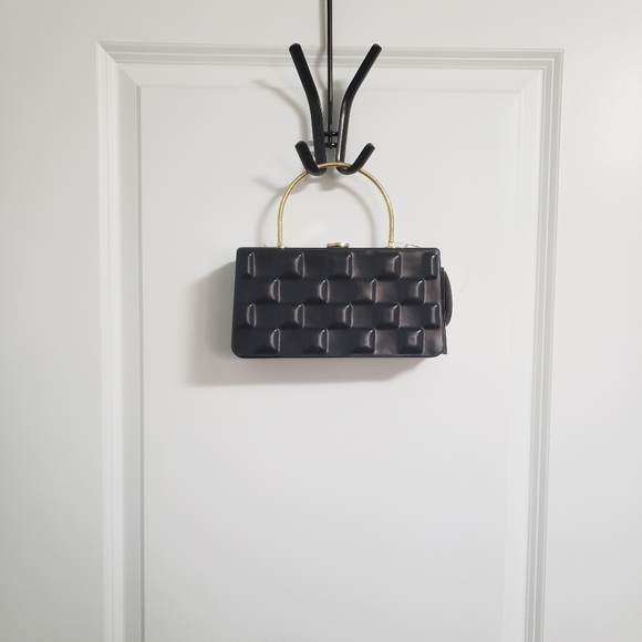 MW Black Box Gold Chain Clutch Crossbody Bag - Picture 6 of 10